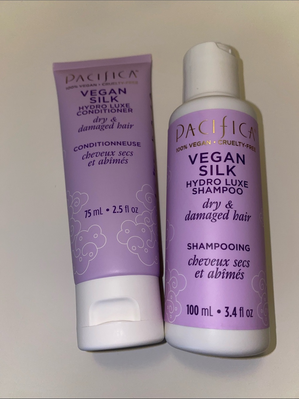 Pacifica Vegan Silk Hydro Luxe Shampoo and Conditioner Travel Set